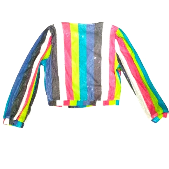 🌈Ashley Stewart Sequin Rainbow Top🌈 - Picture 6 of 6